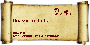 Ducker Attila névjegykártya