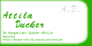 attila ducker business card